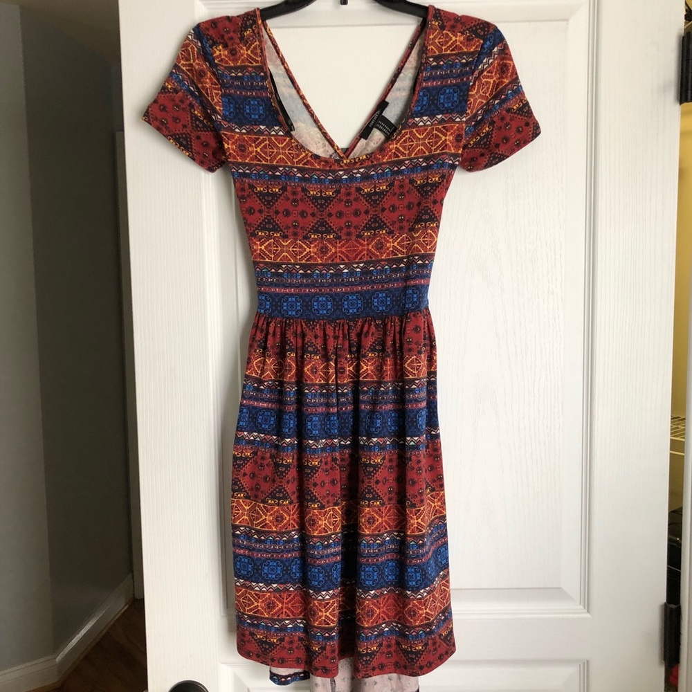 aztec print dress
